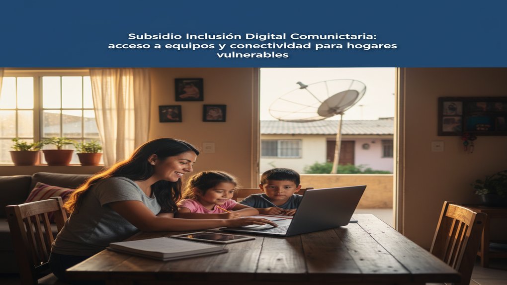 Subsidio Inclusión Digital Comunitaria: acceso a equipos y conectividad para hogares vulnerables