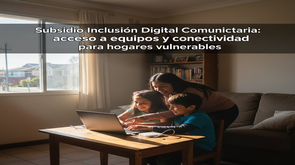 Subsidio Inclusión Digital Comunitaria: acceso a equipos y conectividad para hogares vulnerables