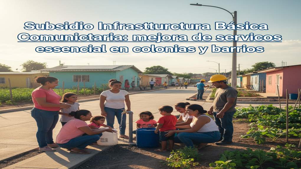 Subsidio Infraestructura Básica Comunitaria: mejora de servicios esenciales en colonias y barrios