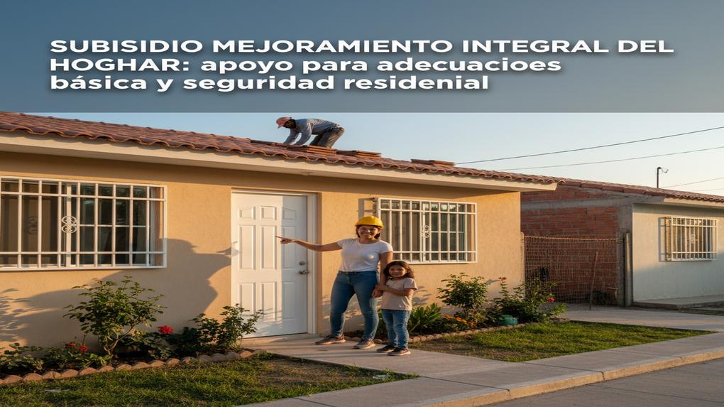 Subsidio Mejoramiento Integral del Hogar: apoyo para adecuaciones básicas y seguridad residencial
