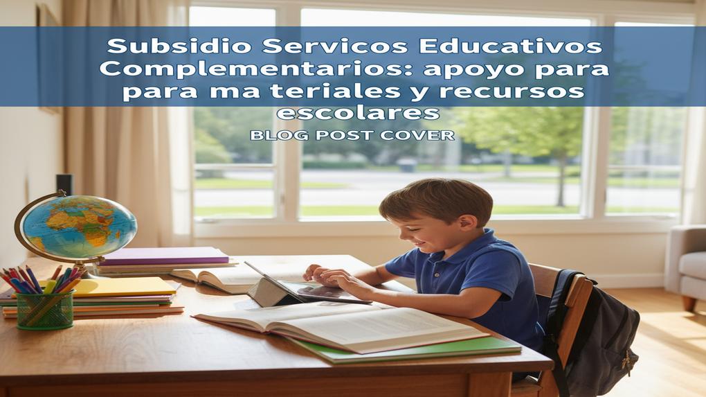 Subsidio Servicios Educativos Complementarios: apoyo para materiales y recursos escolares